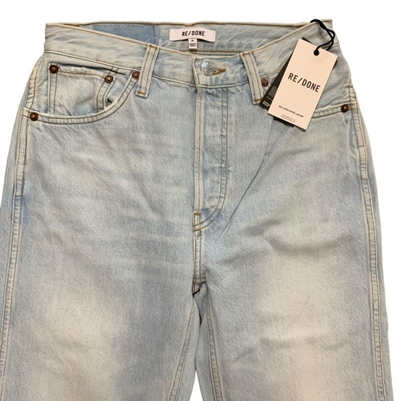 RE/DONE High Rise Loose in Bleach Destroy New With Tags Size 26 - Picture 8 of 14